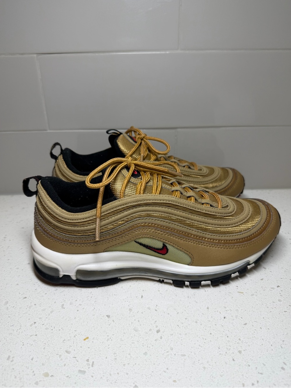 Nike Air Max 97 OG QS Metallic Gold Sneakers Men's 8.5